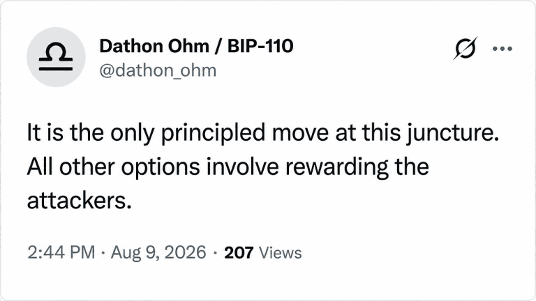 Dathon Ohm screenshot from X.