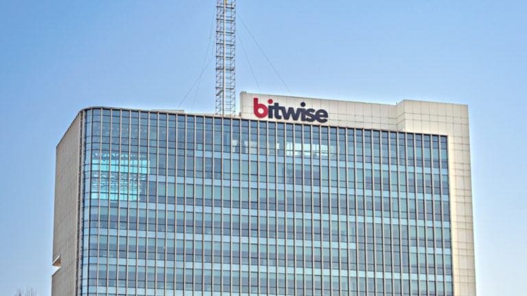 Bitwise logo on high rise building