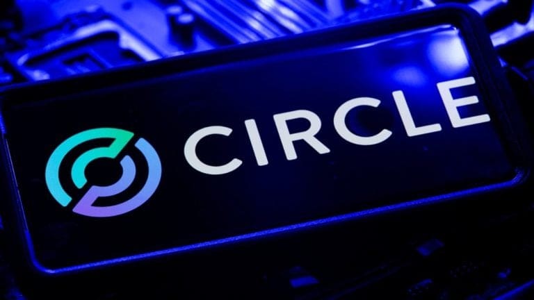 Circle logo on mobile phone